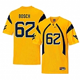 West Virginia Mountaineers 62 Kyle Bosch Gold College Football Jersey Dzhi,baseball caps,new era cap wholesale,wholesale hats